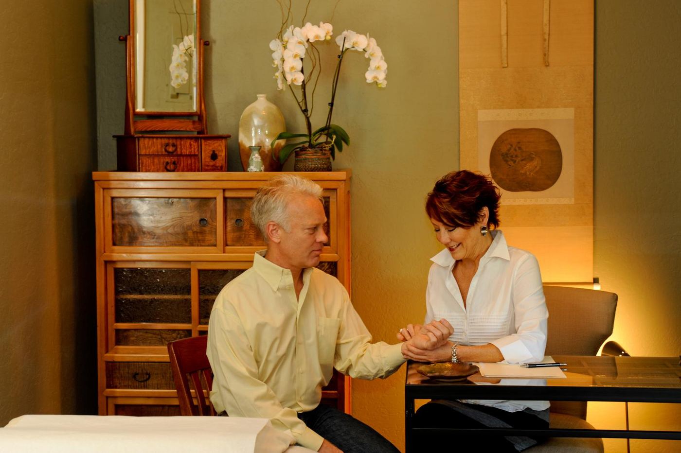 Dr. Kimberly Burke with a patient